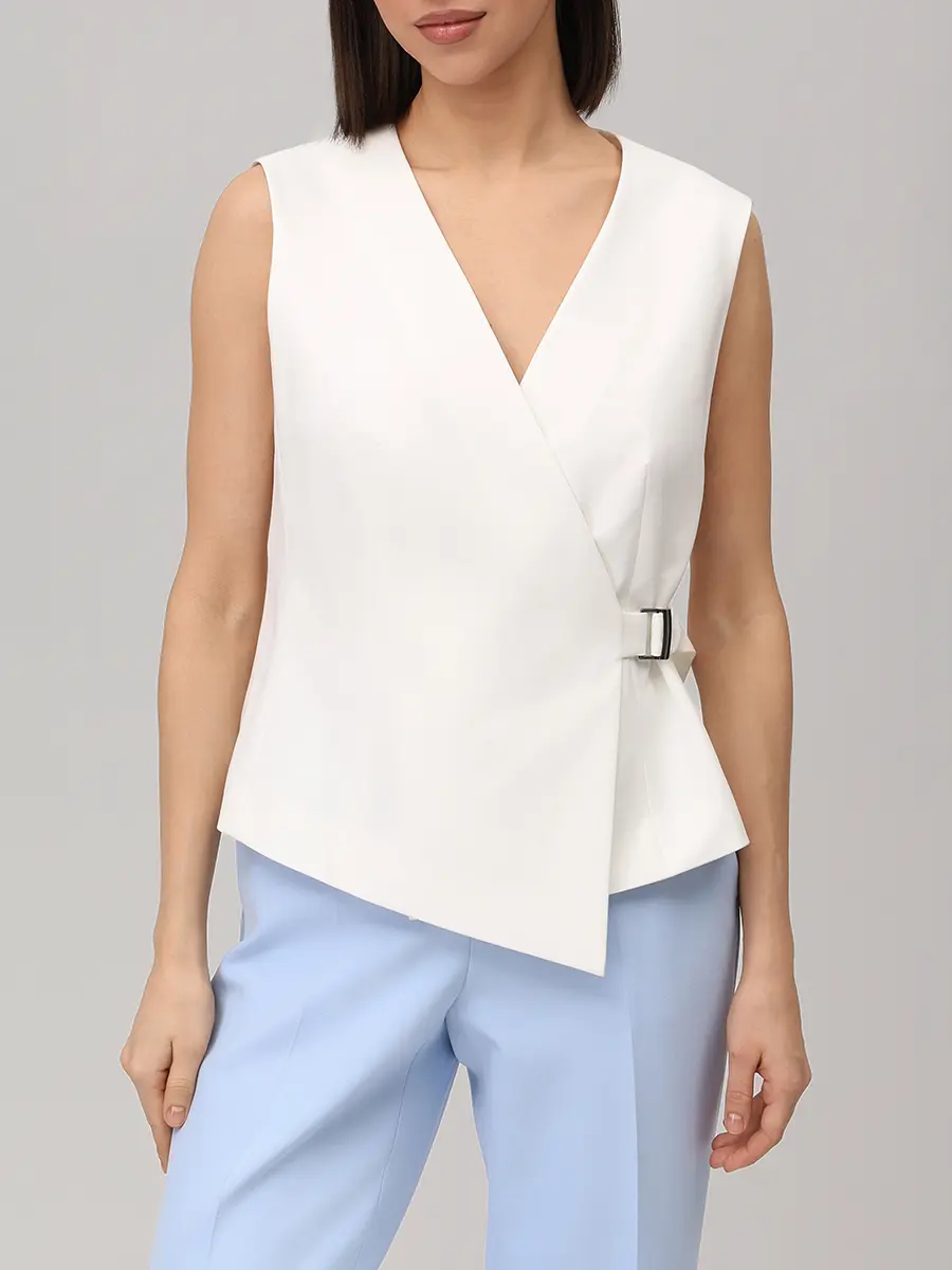 Жилет однотонный