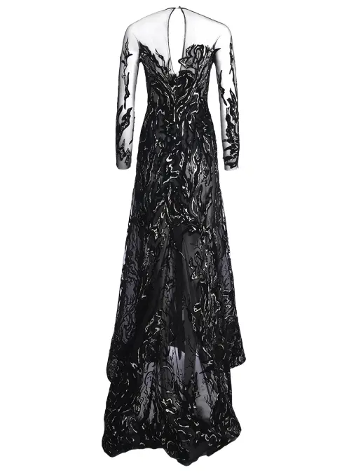 Платье из кружева с бархатной накидкой SPERANZA COUTURE