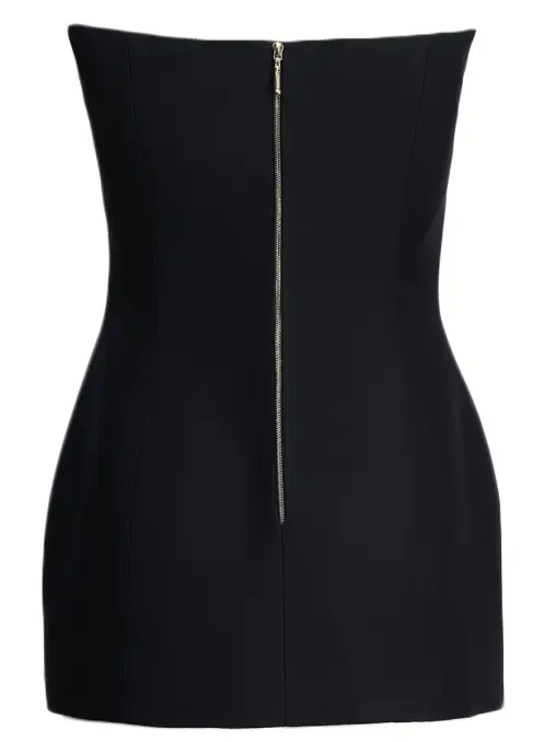 Платье-корсет из шерсти и шелка с вышивкой ручной работы SPERANZA COUTURE