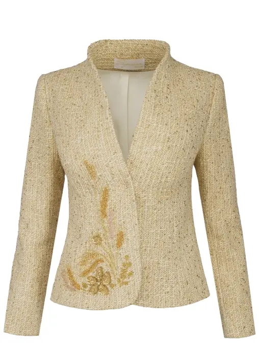 Жакет твидовый с вышивкой ручной работы SPERANZA COUTURE