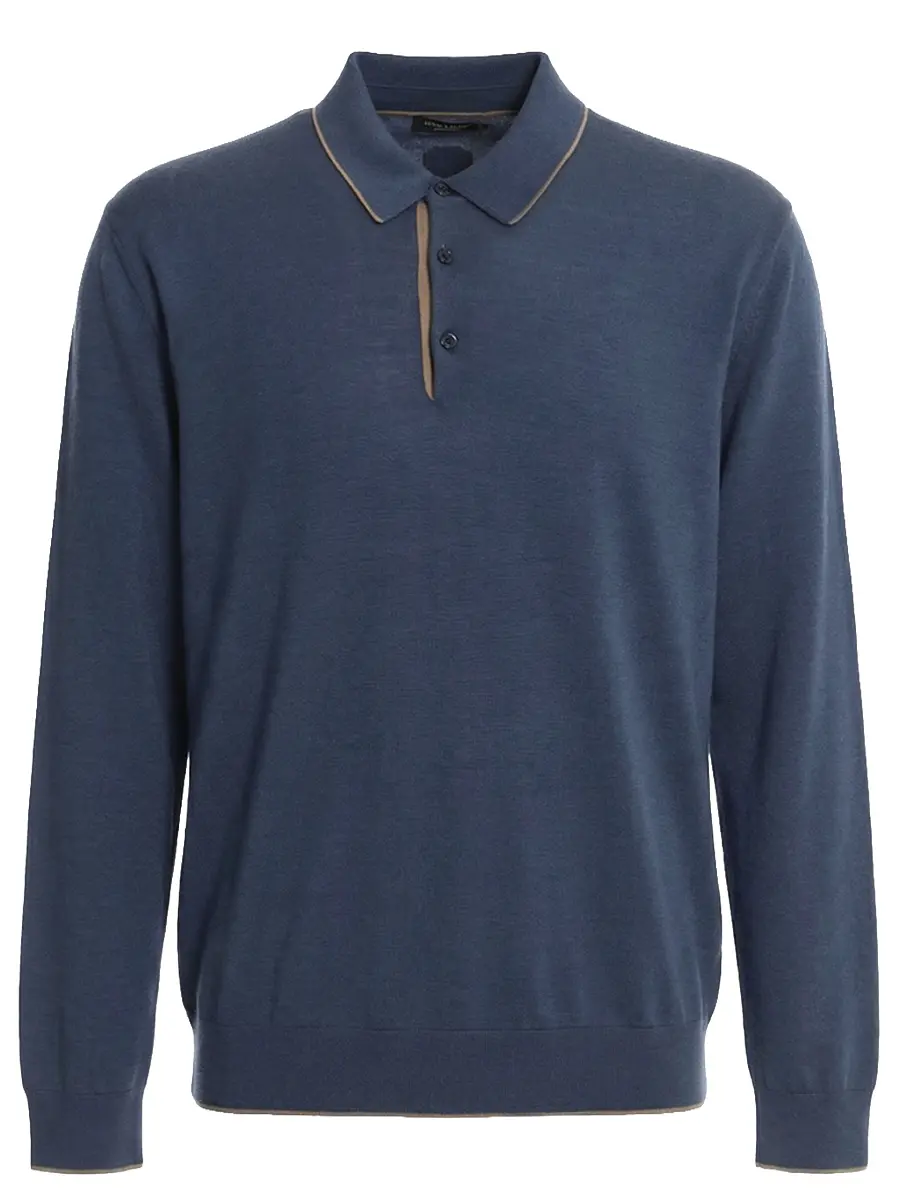 Поло из шерсти и шелка