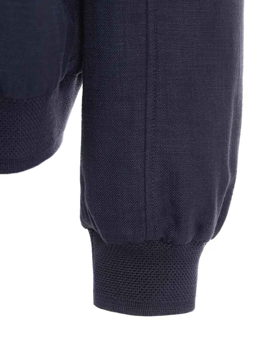 Бомбер из хлопка и шелка