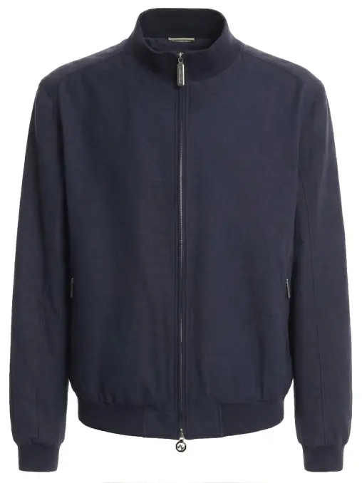 Бомбер из хлопка и шелка STEFANO RICCI