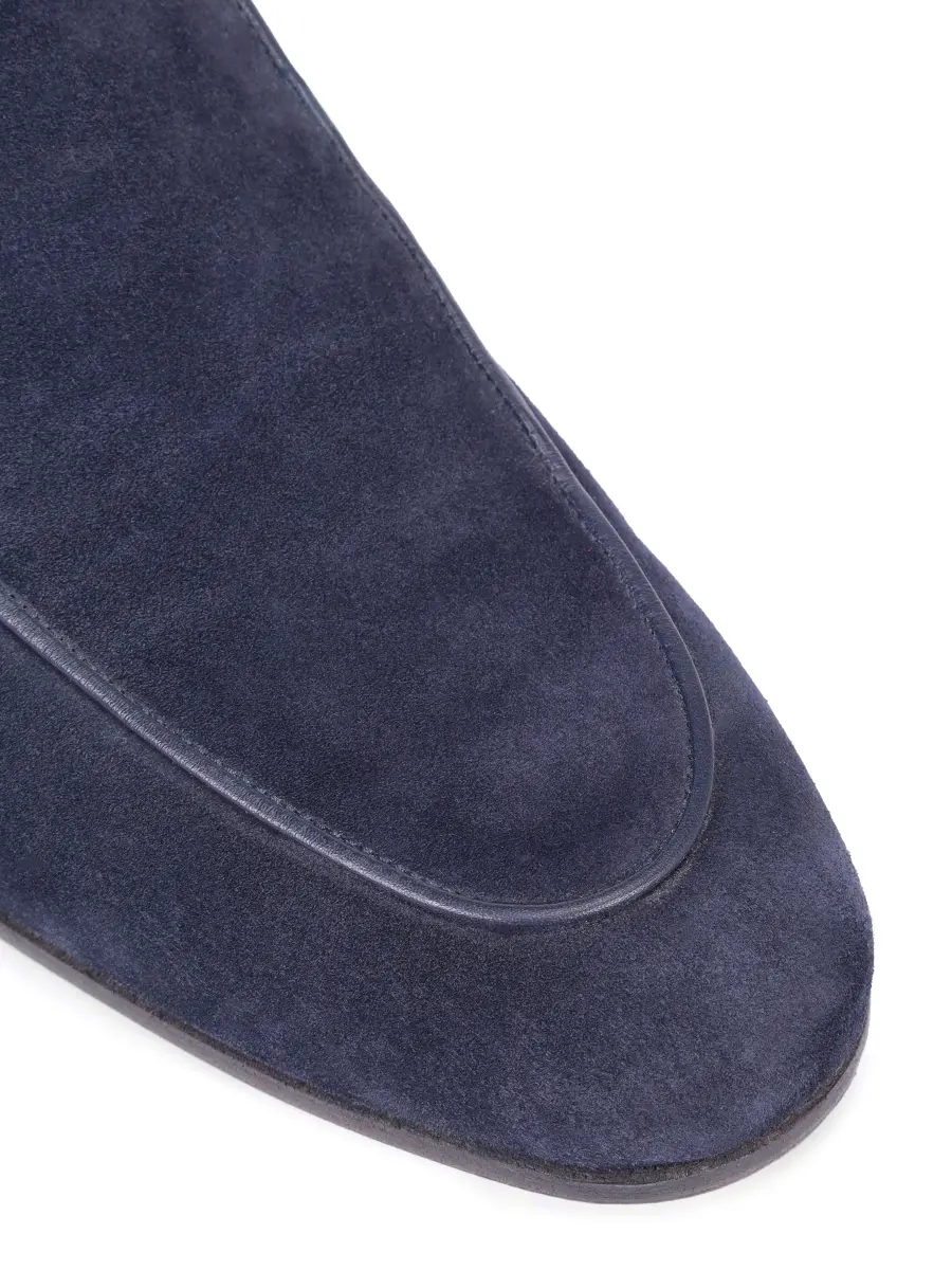 Лоферы замшевые