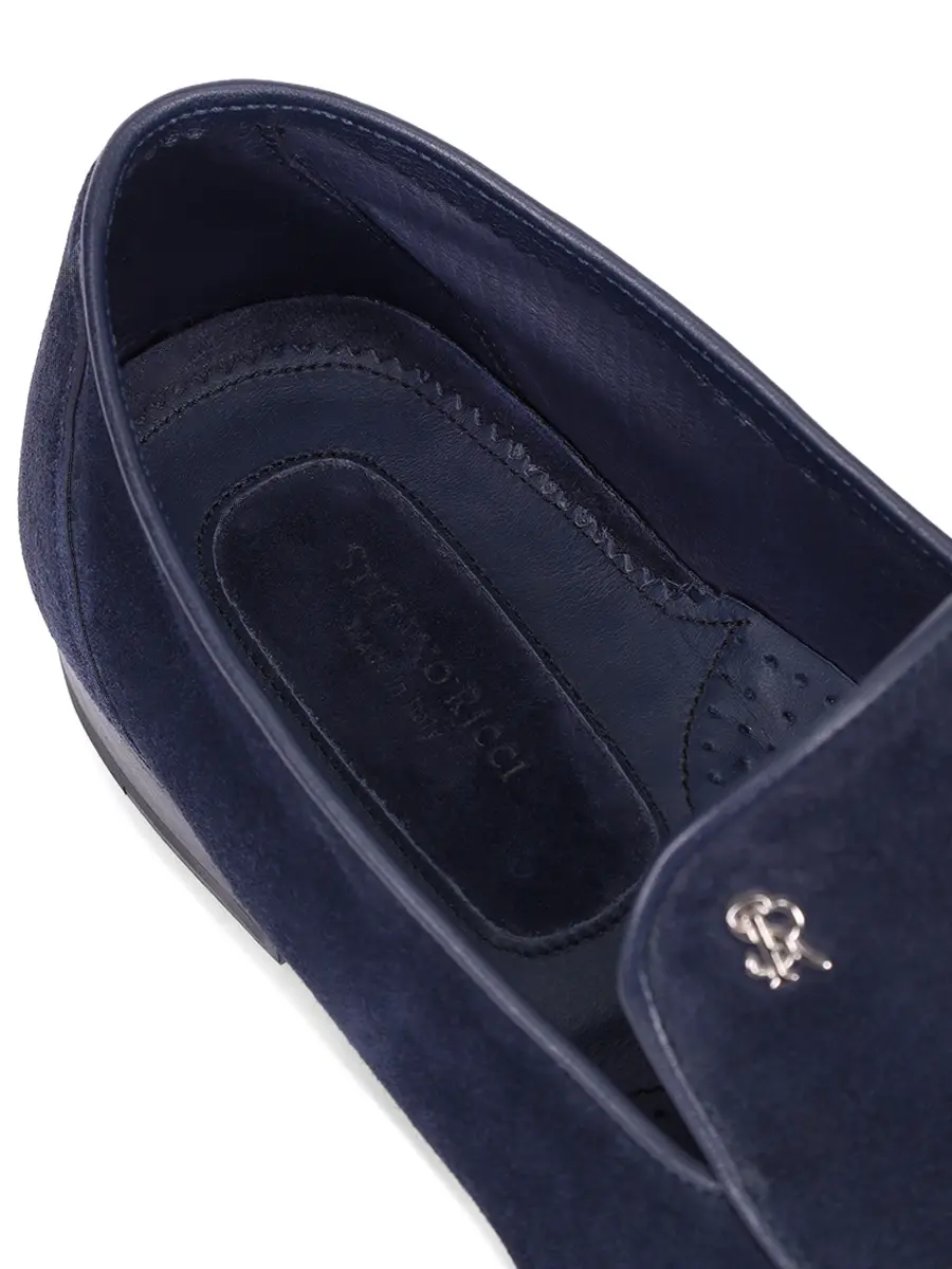 Лоферы замшевые