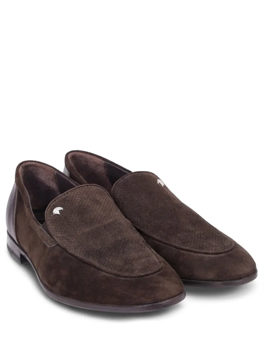 Лоферы замшевые