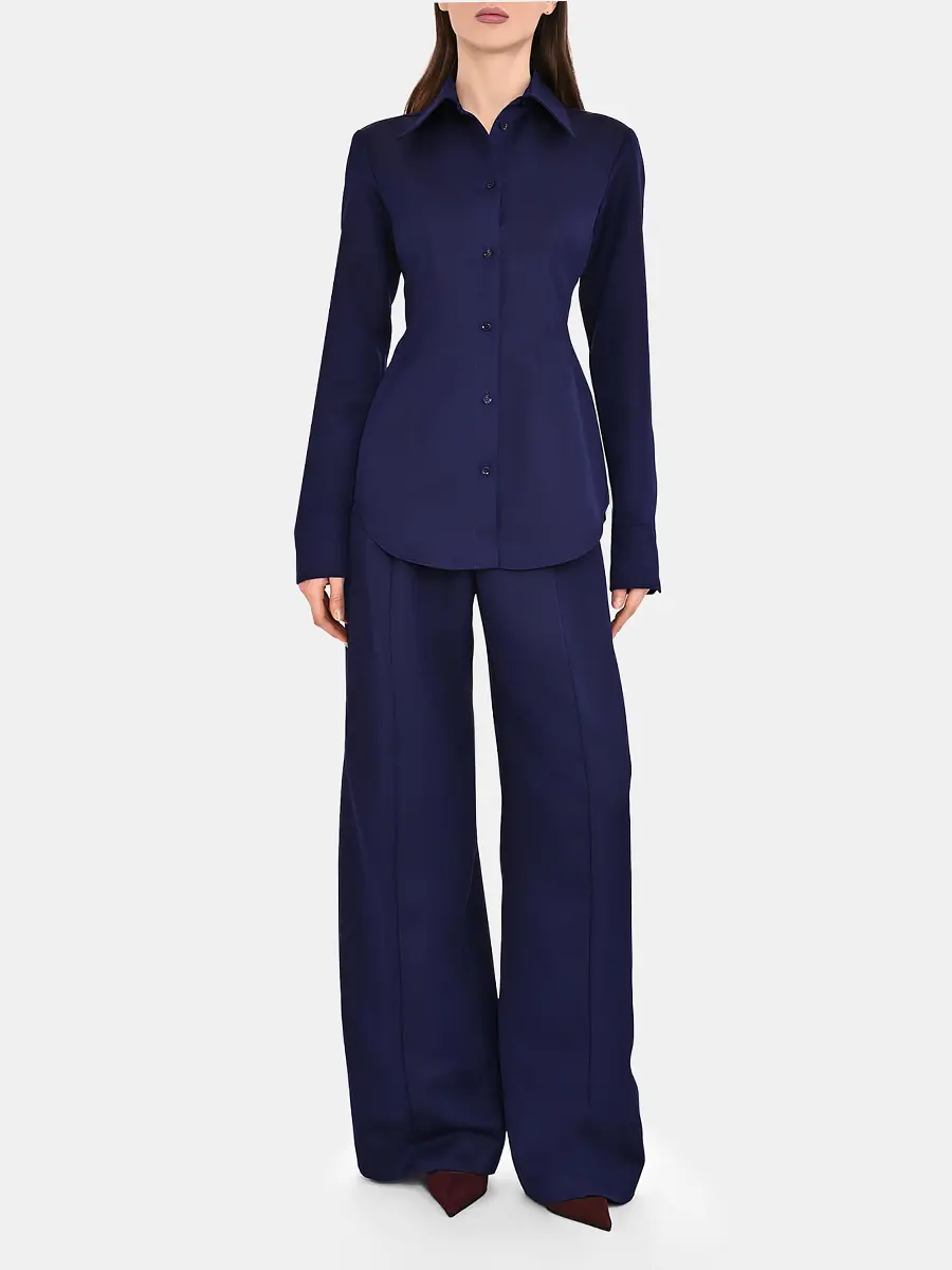 Блуза однотонная