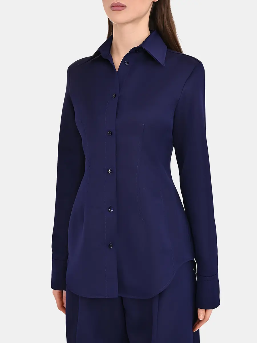 Блуза однотонная