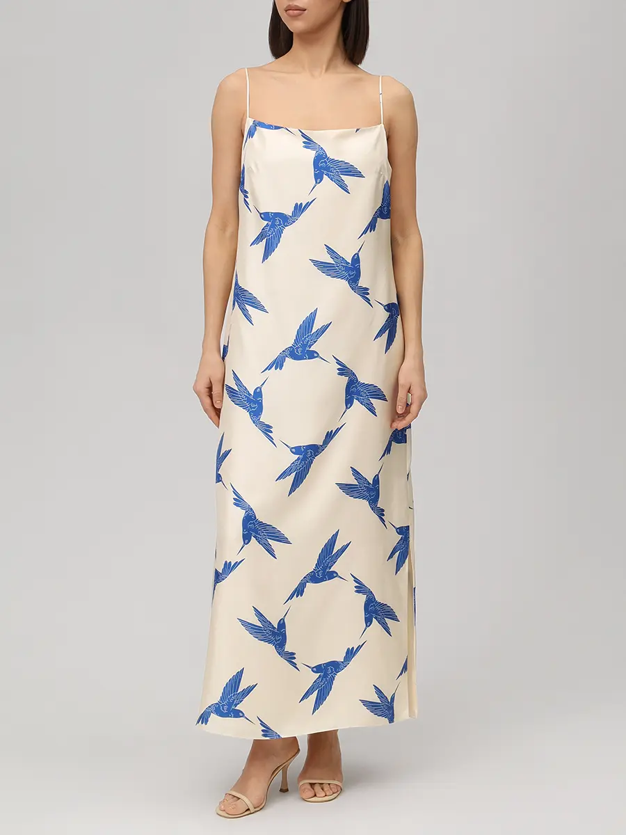 Платье шелковое