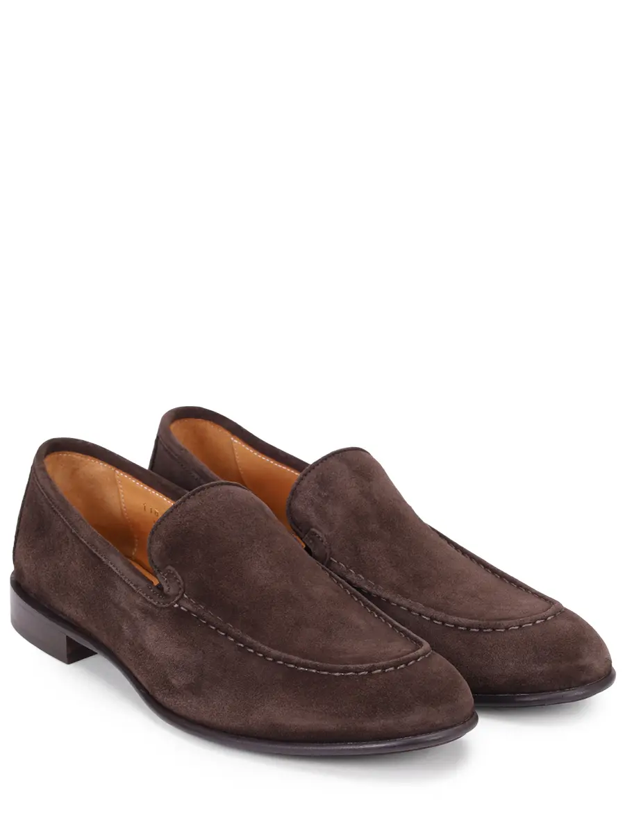 Лоферы замшевые