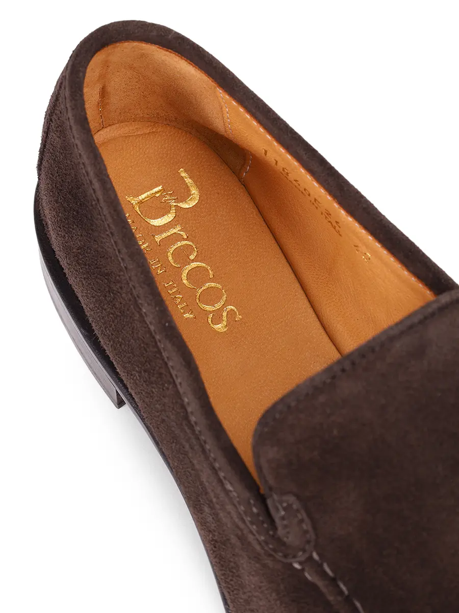 Лоферы замшевые