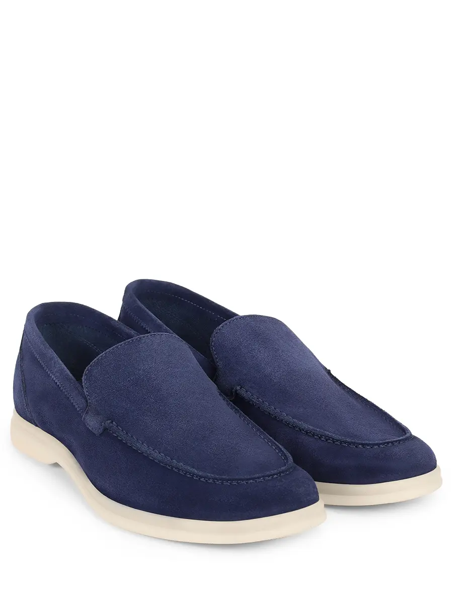 Лоферы замшевые