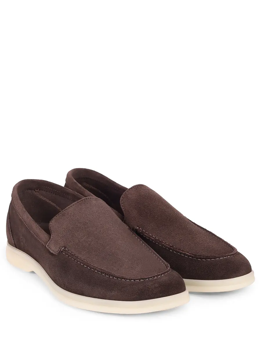 Лоферы замшевые