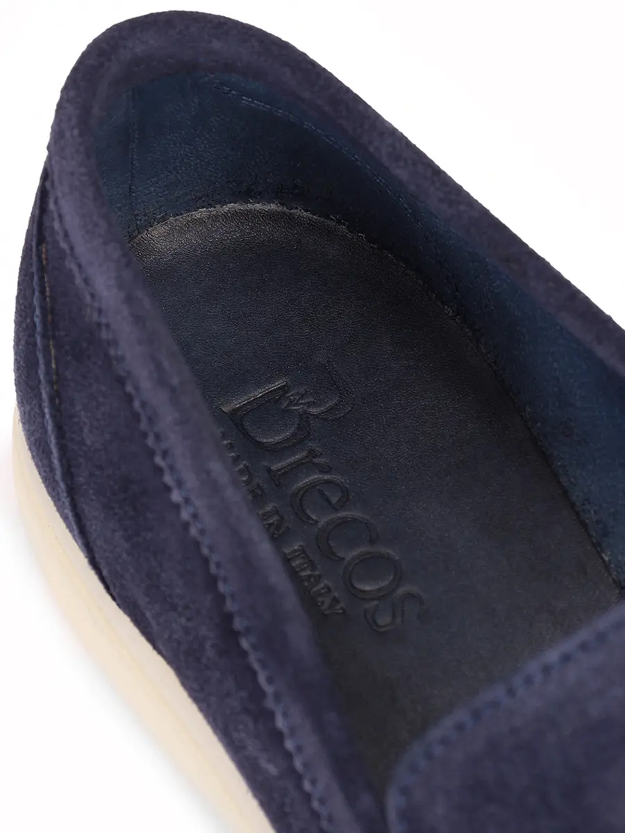 Лоферы замшевые