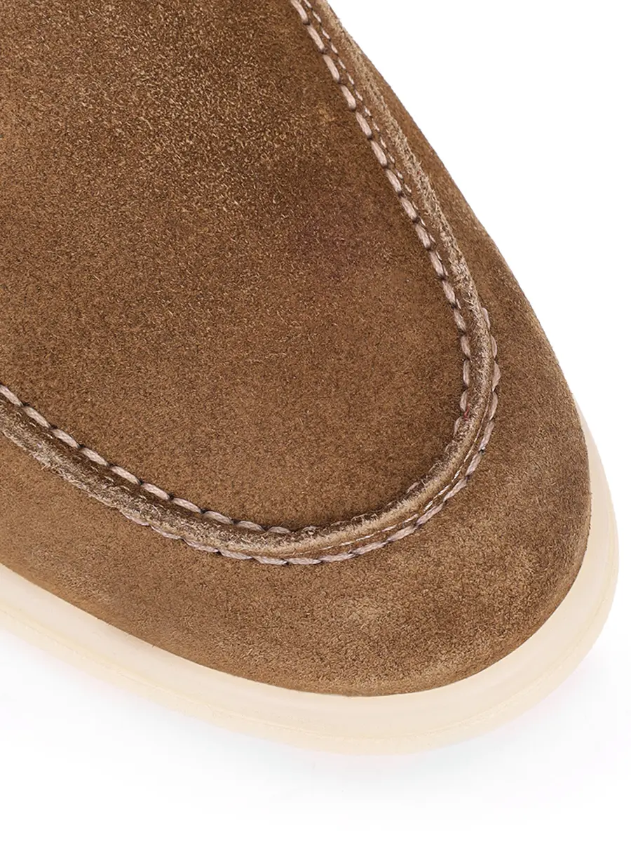 Лоферы замшевые