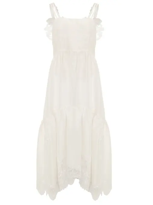 Платье из шелка и льна MAURIZIO