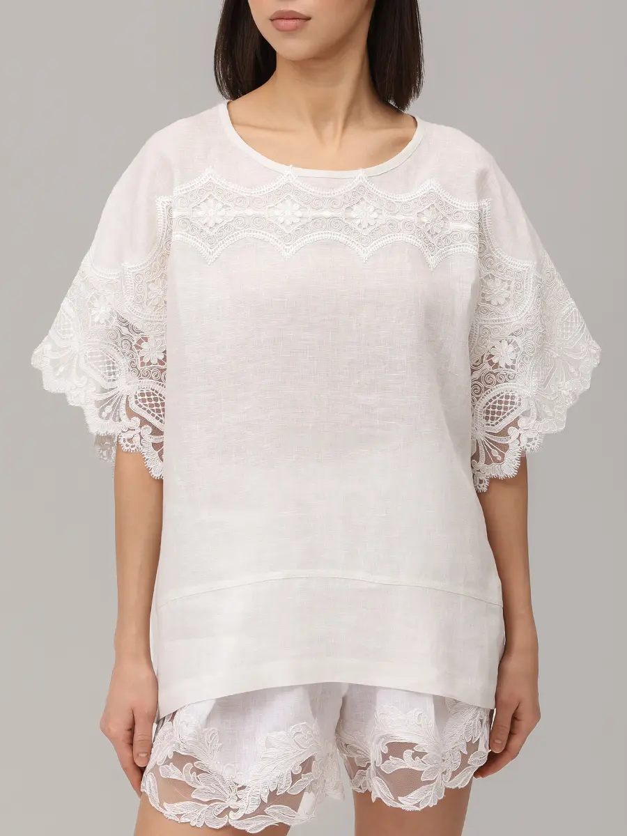 Блуза льняная