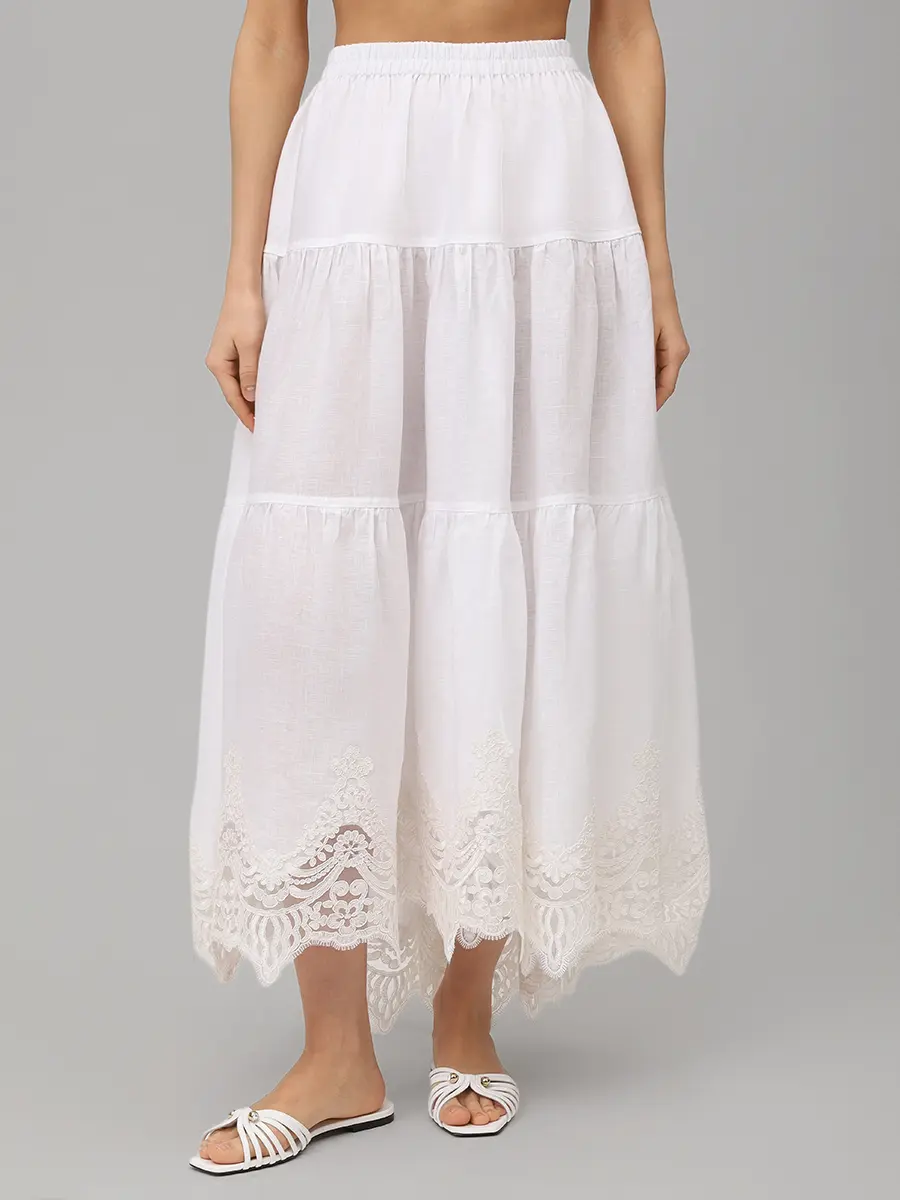 Юбка льняная