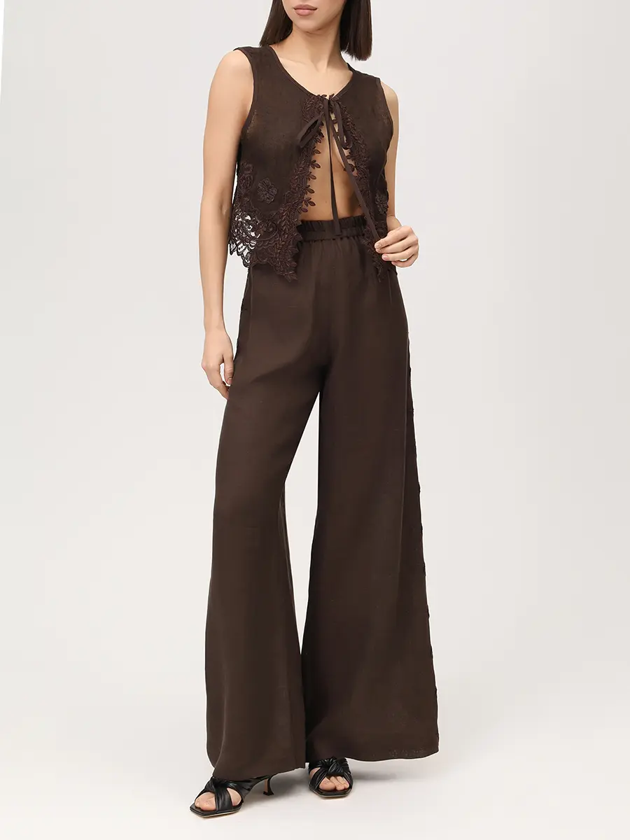 Брюки льняные