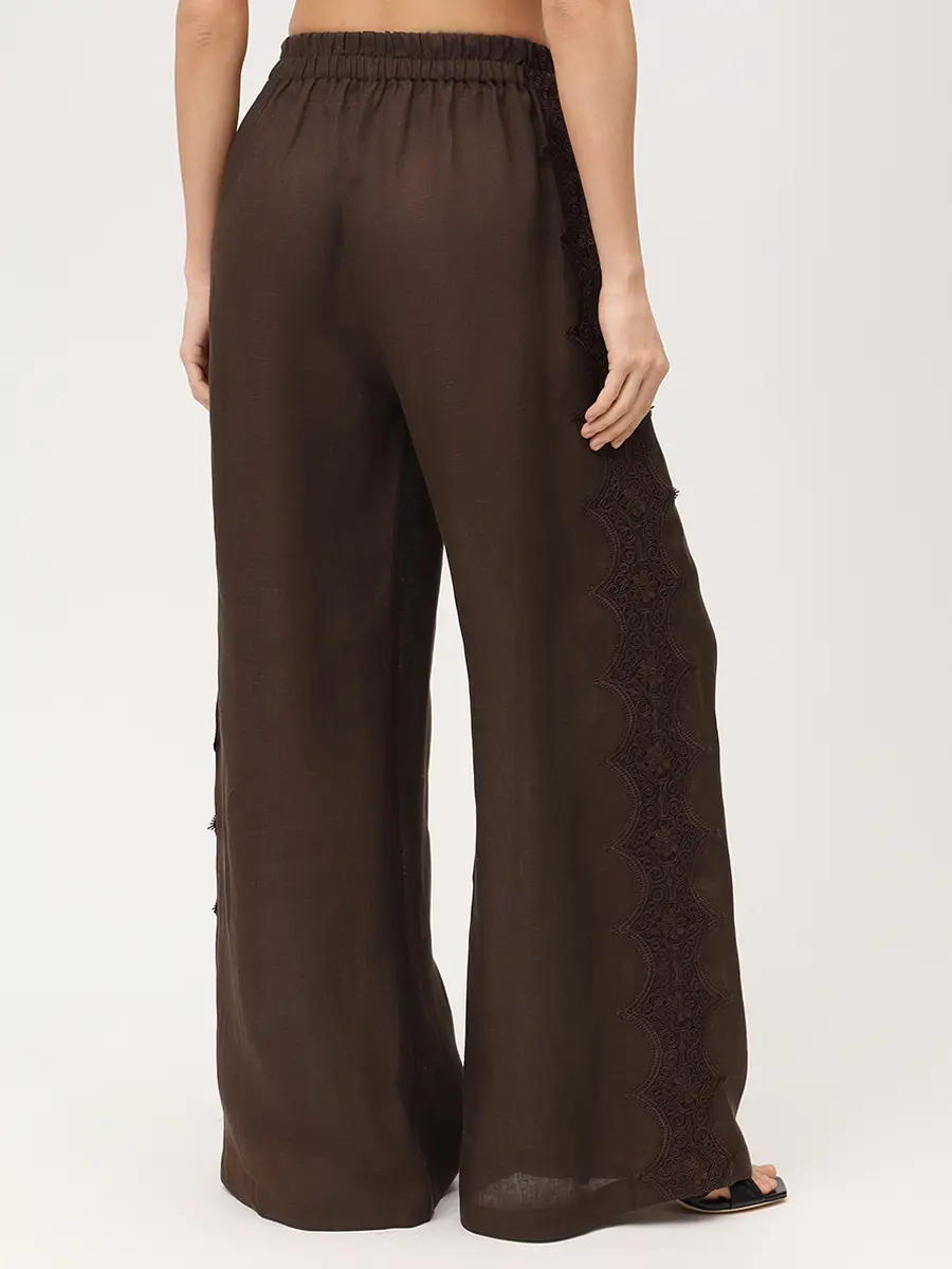 Брюки льняные