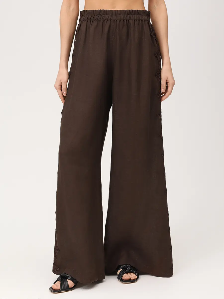 Брюки льняные