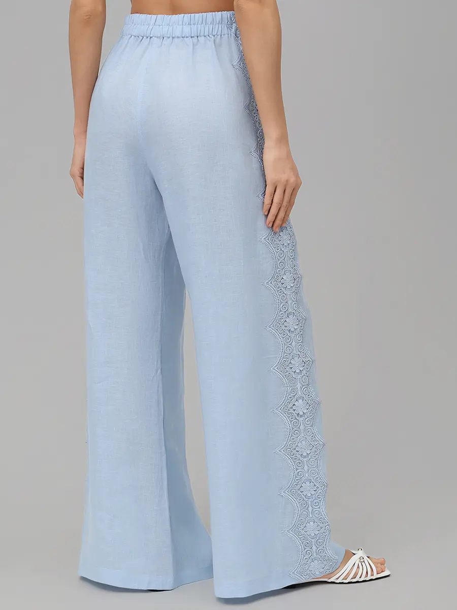 Брюки льняные