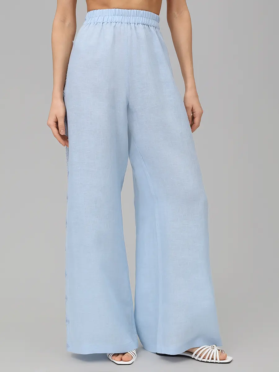 Брюки льняные