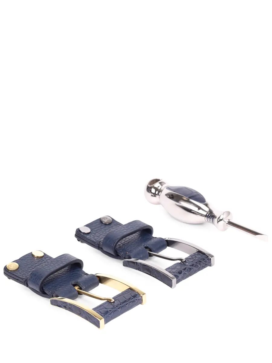 Ремень кожаный со сменными пряжками