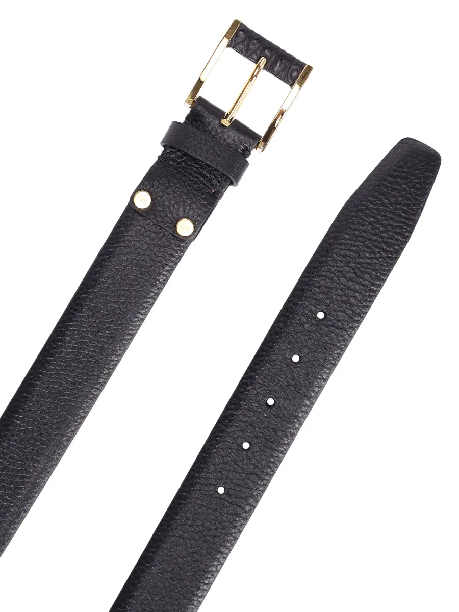 Ремень кожаный со сменными пряжками