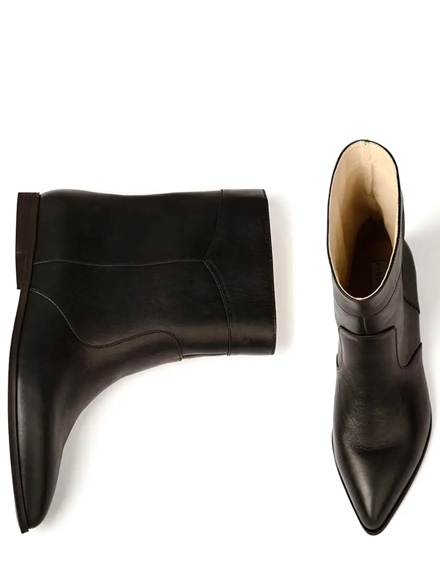 Ботильоны кожаные