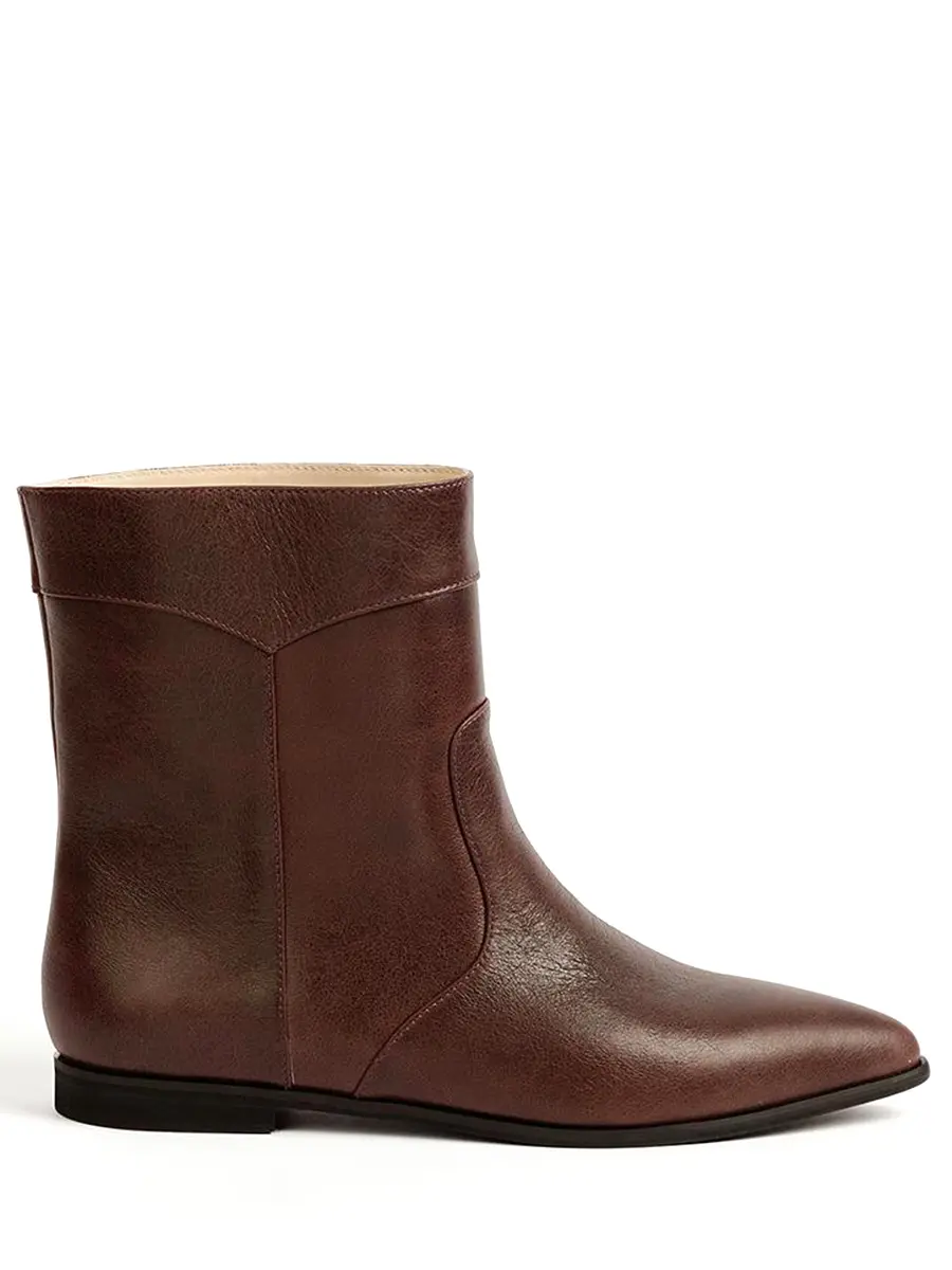 Ботильоны кожаные