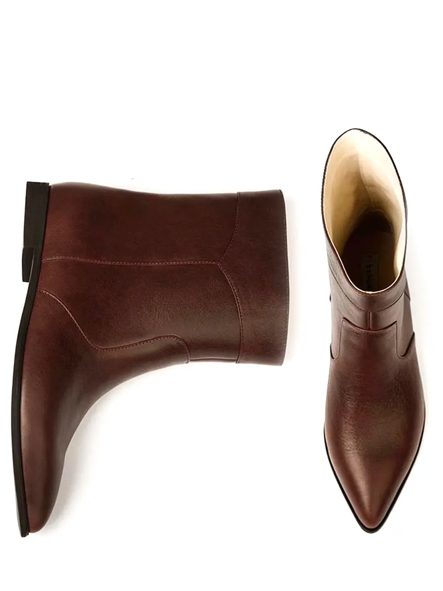 Ботильоны кожаные