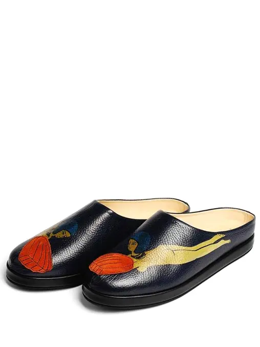 Тапочки кожаные РАЗГУЛЯЕВ-БЛАГОНРАВОВА