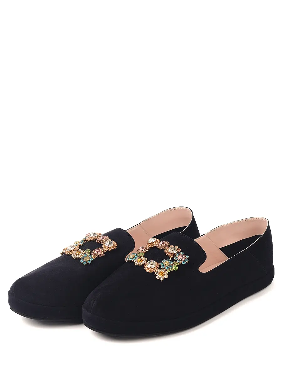 Слипоны замшевые