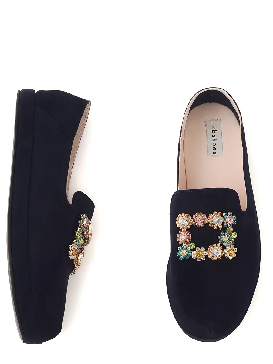 Слипоны замшевые