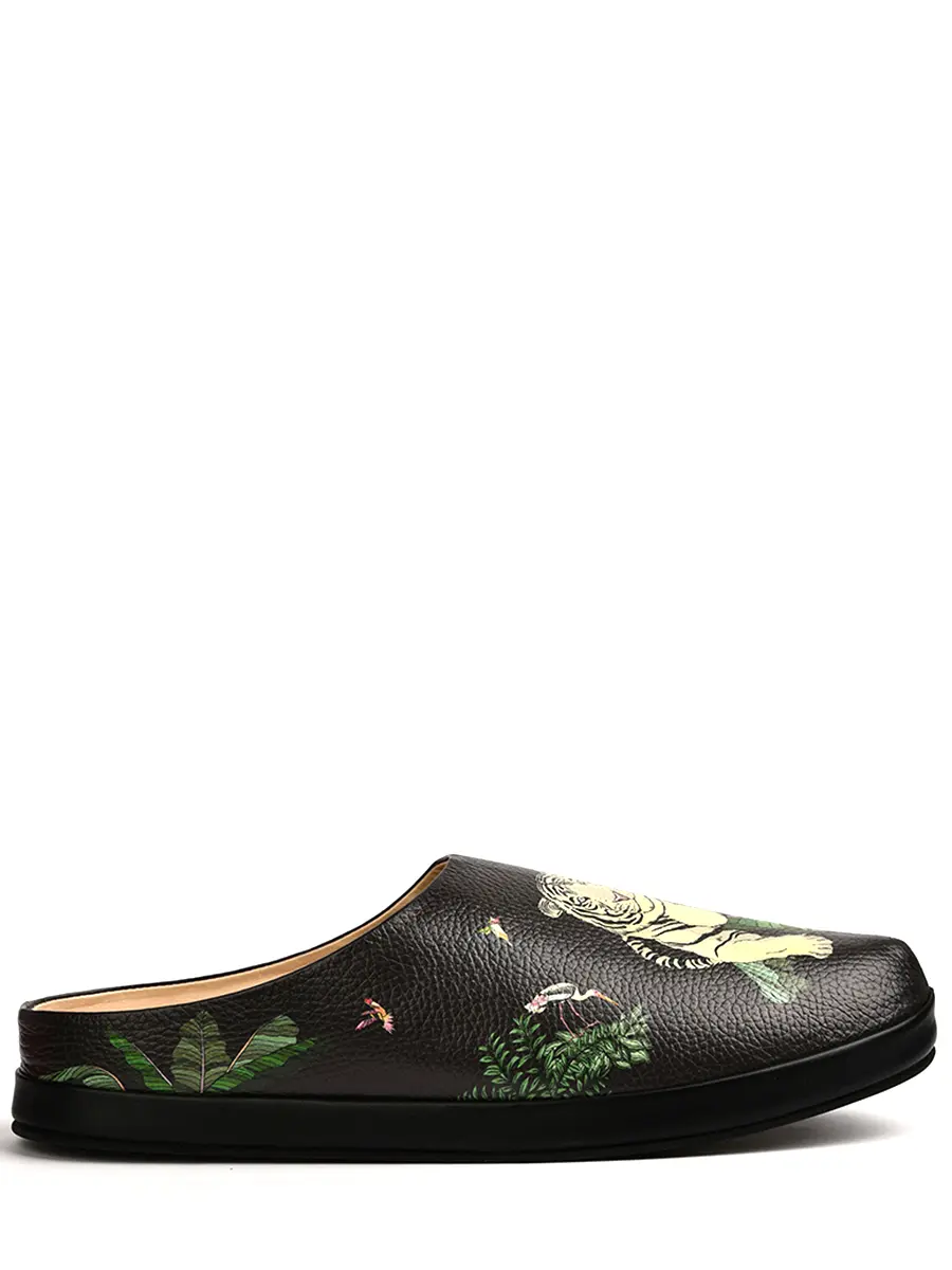 Тапочки кожаные