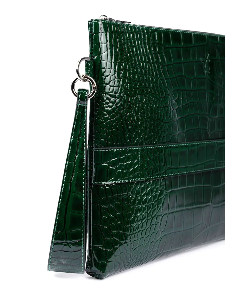 Клатч Гавиал кожаный
