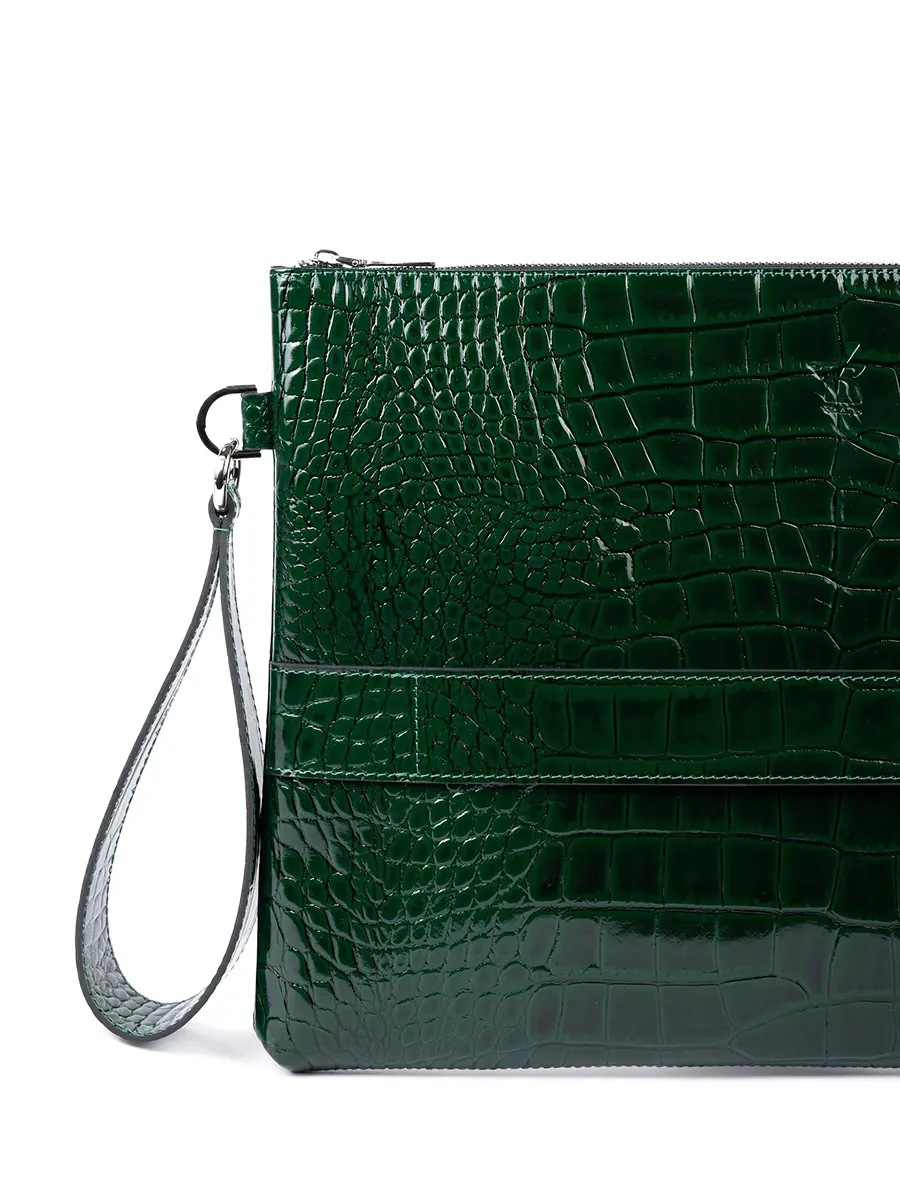 Клатч Гавиал кожаный