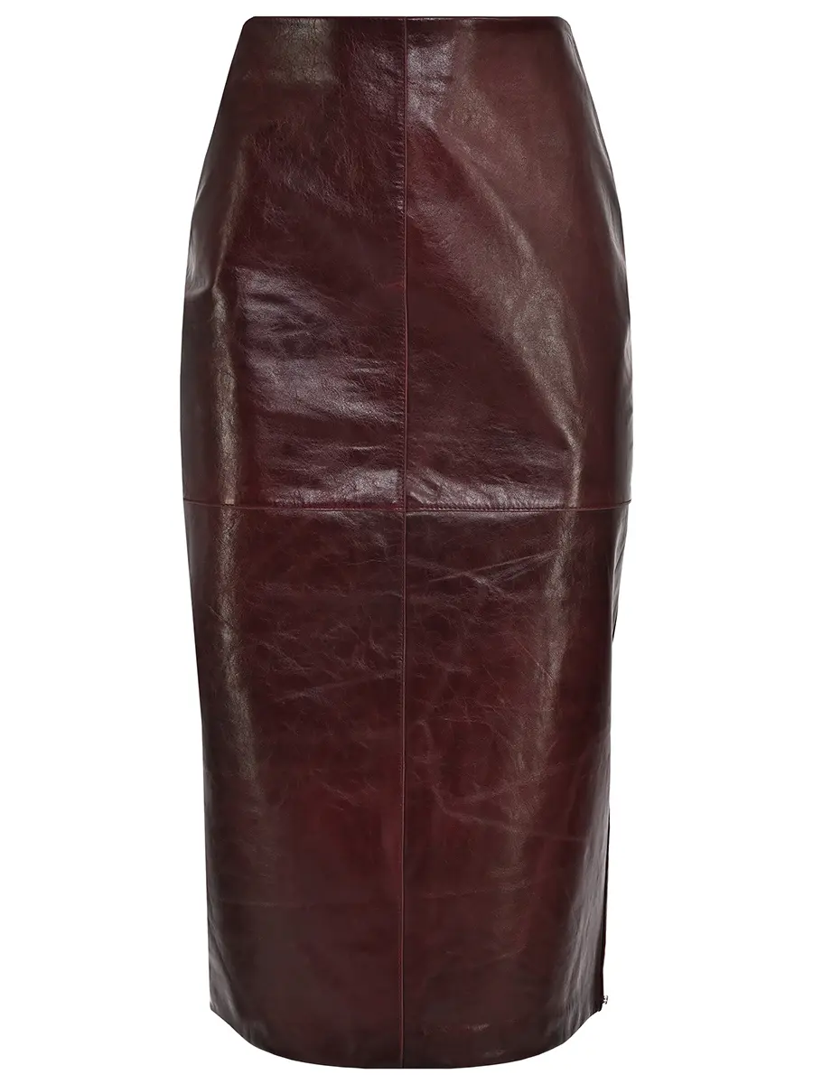 Юбка кожаная