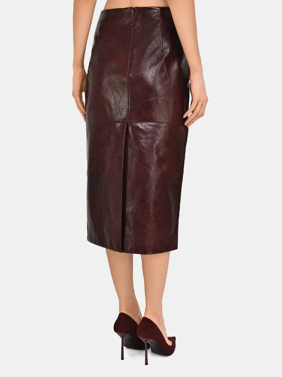 Юбка кожаная