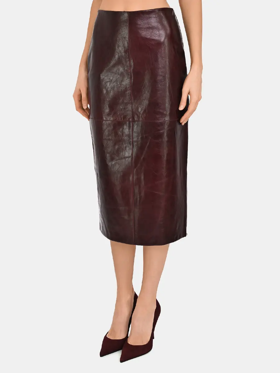 Юбка кожаная