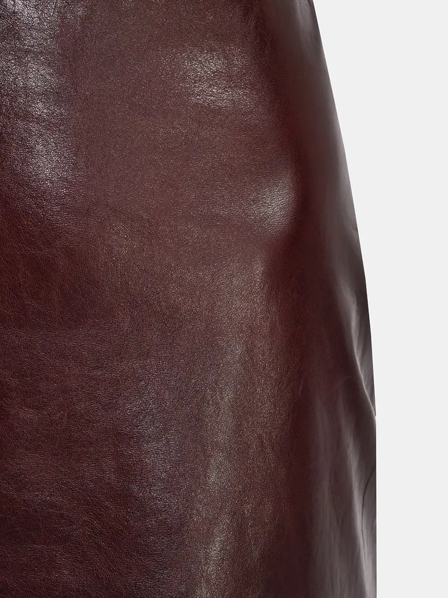 Юбка кожаная