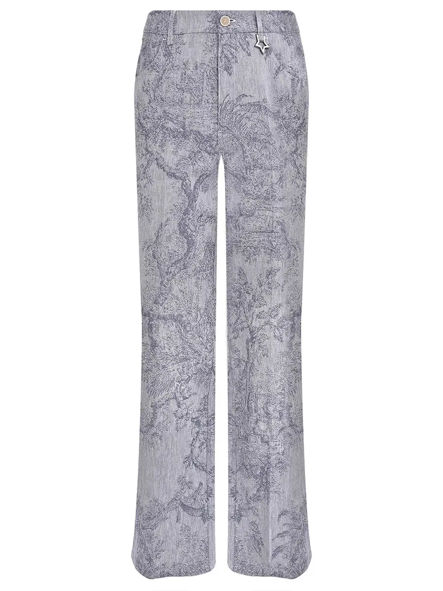 Брюки из хлопка и льна