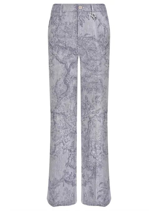 Брюки из хлопка и льна LORENA ANTONIAZZI