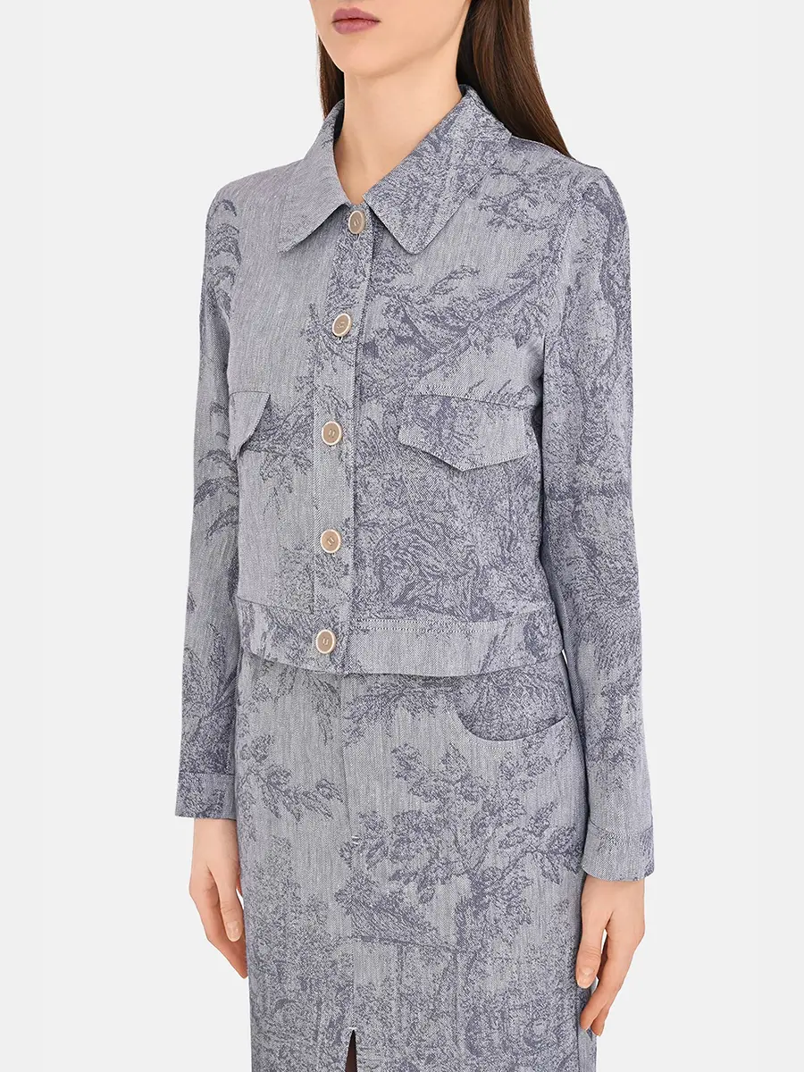 Куртка из хлопка и льна