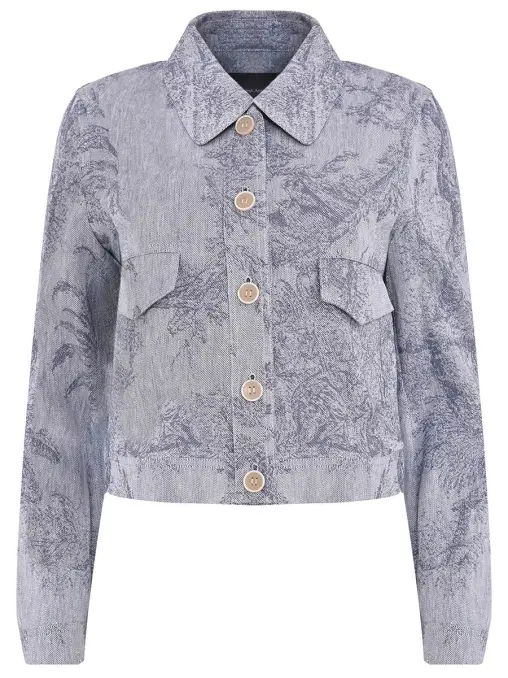 Куртка из хлопка и льна LORENA ANTONIAZZI