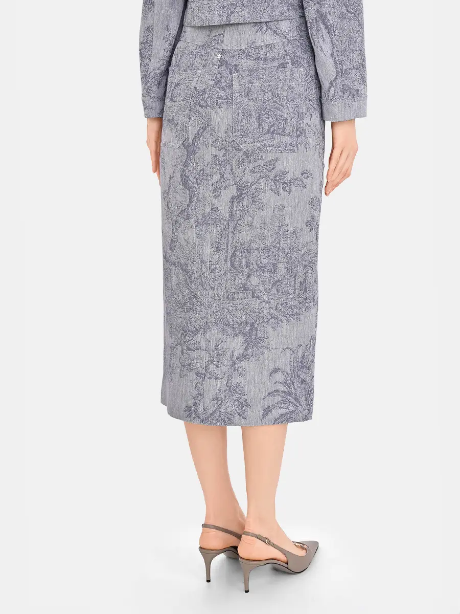 Юбка из хлопка и льна