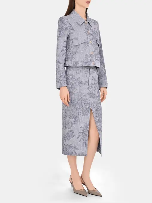 Юбка из хлопка и льна LORENA ANTONIAZZI