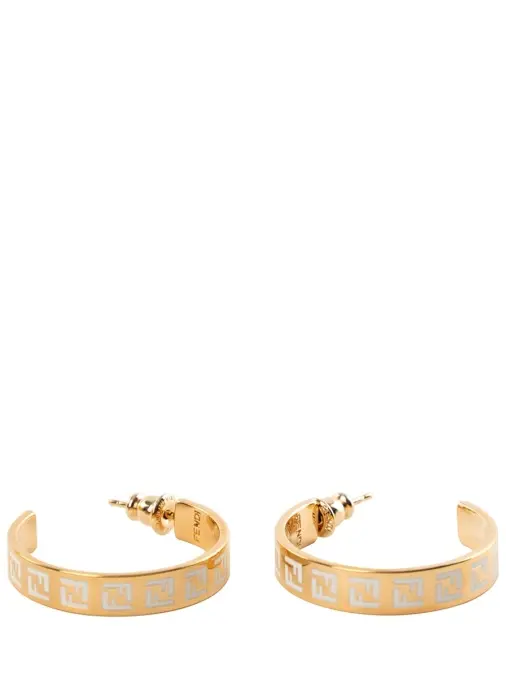 Серьги с декором логотипом FENDI