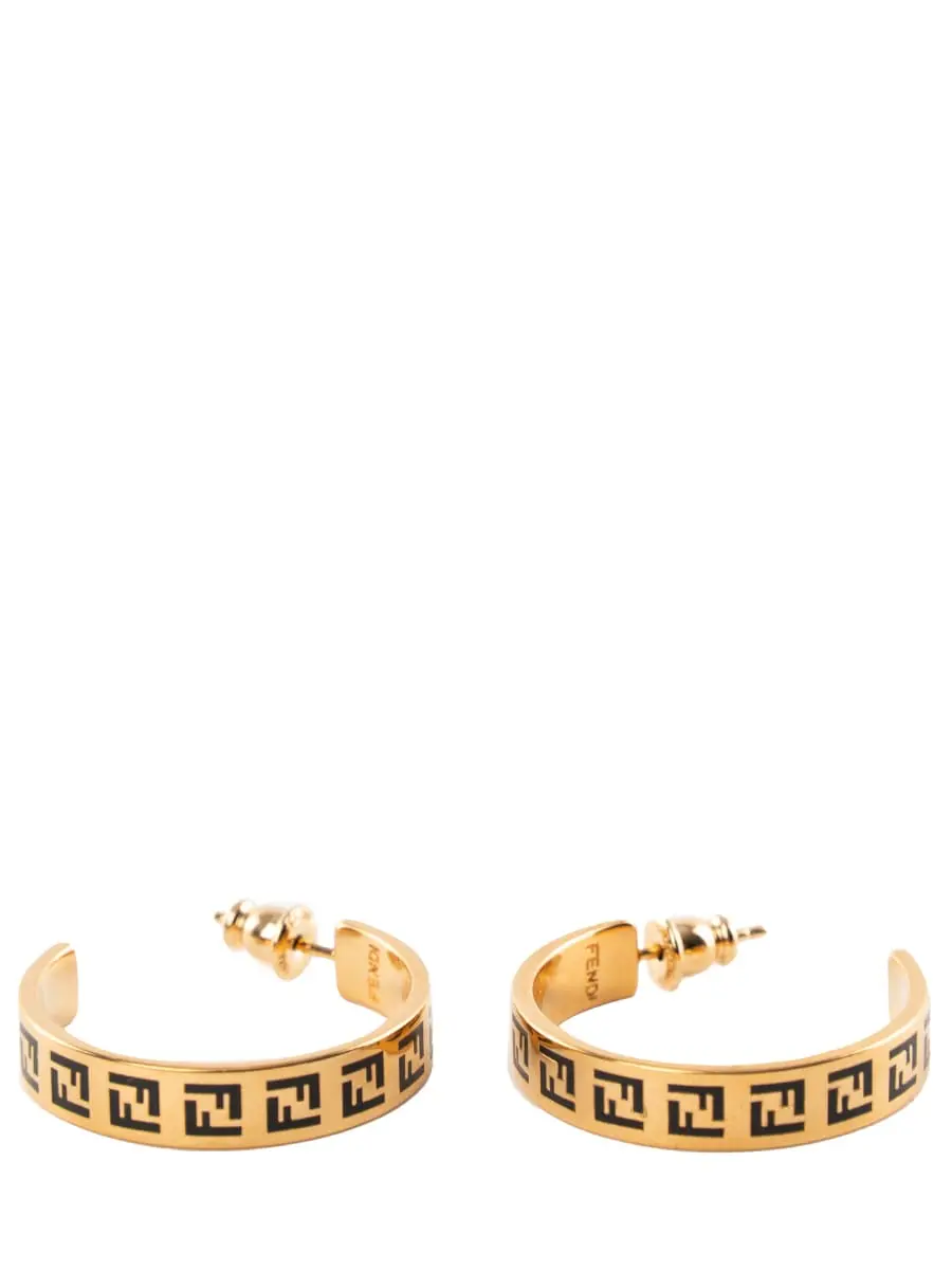 Серьги с декором логотипом